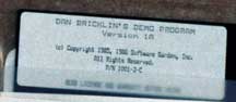 Original Demo Program diskette