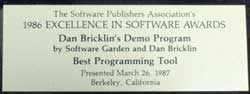SPA Award for Best Programming Tool
